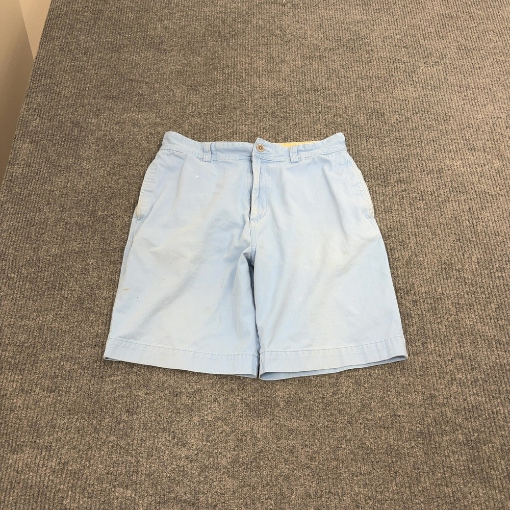 Caribbean Joe Shorts Mens 34‎ Blue Cotton Chino Casual Summer Island Style